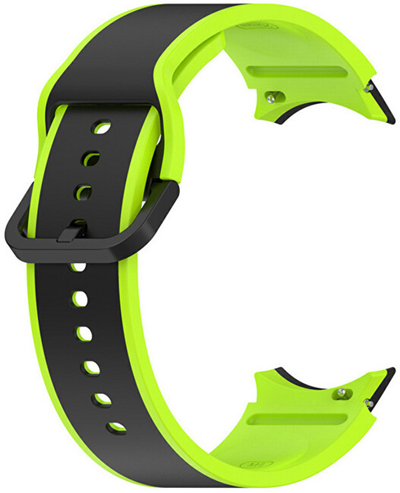 Rrip silikoni 4wrist për Samsung Galaxy Watch 20 mm, e gjelbër/e zezë