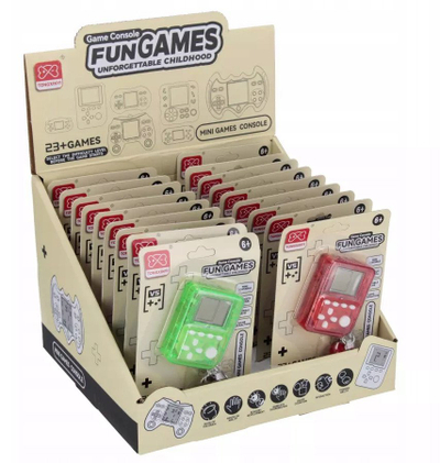 Lodër elektronike varëse çelësash Mega Creative Electronic Game Keyring, lojë retro, me bateri, ngjyra të përziera
