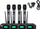 Set mikrofonash wireless DNA Professional, 4 mikrofona dore, marrës me ekran, gri e zi