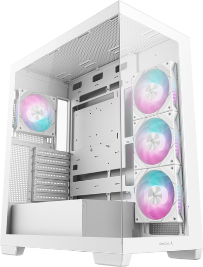 Kutia kompjuterike DeepCool CG580 4F WH, MIDI Tower, me 4 ventilatorë 120mm, e bardhë