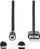 Kabllo karikimi Nedis USB 2.0, magnetike, 2 m, USB A në USB C edhe Micro USB, e zezë