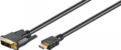 Kabllo Goobay DVI-D në HDMI, 5 m, i zi