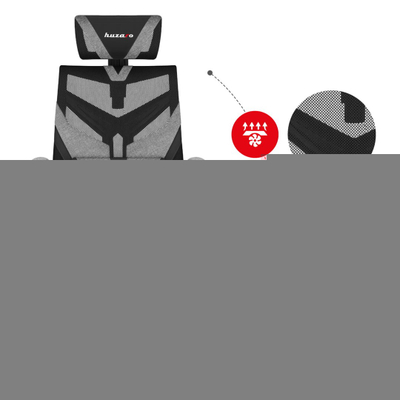 Karrige gaming Huzaro Combat 5.0, mekanizëm SeatRest, me mbështetëse këmbësh, gri