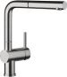Rubinet kuzhine Blanco Linus S, gryke që tërhiqet, çelik inox i furçuar