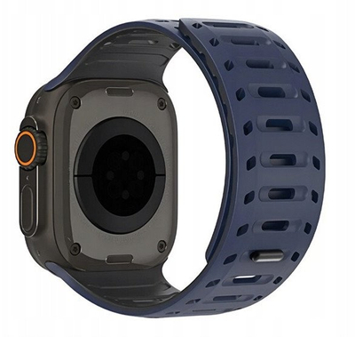 Rrip ore Dux Ducis CS Magnetic Silicone për Apple Watch 42 44 45 46 49 mm, silikon, magnetik, i zi