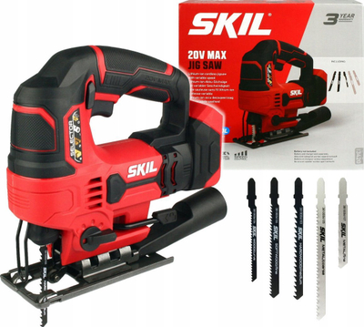 Sharë pendulare pa kabllo Skil 3420 CA, 20V, thellësi prerjeje 65 mm, e kuqe