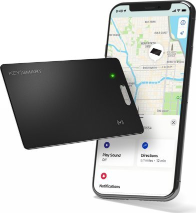 Kartë inteligjente gjurmimi KeySmart SmartCard KS500, Apple Find My, IPX7, e zezë