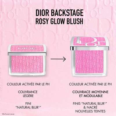 Blush pudër Dior Backstage Rosy Glow, pH-aktiv, qëndrueshmëri e gjatë, rozë