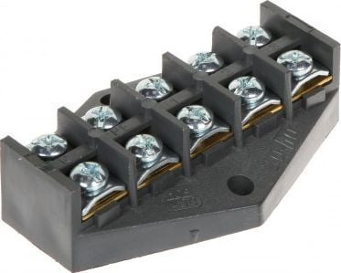Klemë terminale elektrike Simet KE-ZPT5-10.0, 5 pole, 400V, e zezë