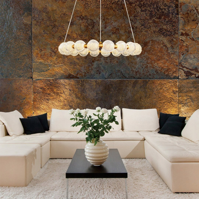Llampë varëse Light Prestige Diamond LP-2202/18PGD, 18x5 W, metal edhe xham, ngjyrë ari