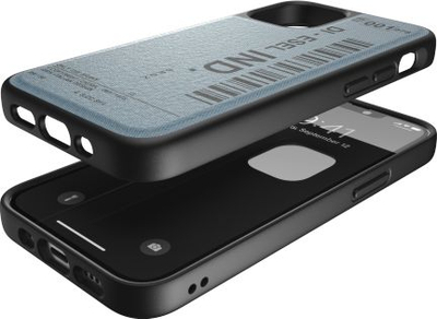 Kapak telefoni Diesel Moulded Case Denim FW20 për iPhone 12 mini, denim, blu