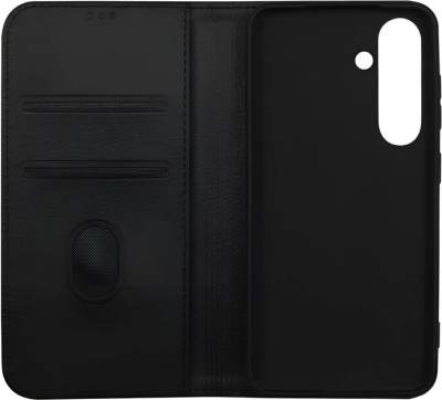 Këllëf portofol Just Must Stand Flip Case për Samsung Galaxy A15 A15 5G, me xhepa për karta, funksion standi, i zi