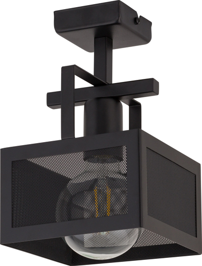 Lampë tavanore Sigma Albert 32178, E27 60W, metal, e zezë