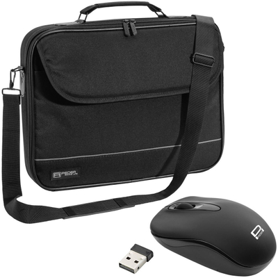 Set çantë laptopi dhe maus wireless Pedea, 15.6", i zi