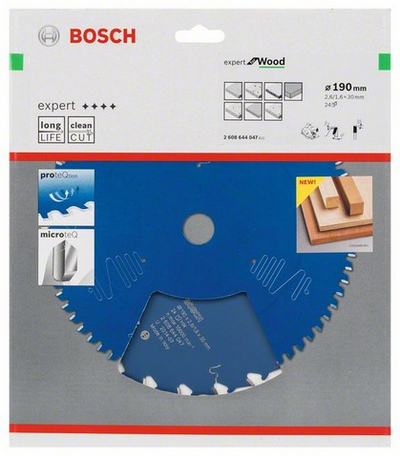 Teh sharre rrethore Bosch Expert for Wood 2608644246, 190mm, 24 dhëmbë, 30mm