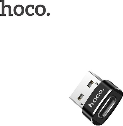 Adapter USB Hoco UA6, USB C në USB, ngjyrë e zezë