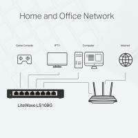 Switch rrjeti TP-Link LS108G, 8 porta Gigabit, për mbi tavolinë