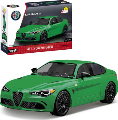 Set ndërtimi COBI Giulia Quadrifoglio 24605, 90 pjesë, i gjelbër