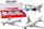 Lodër avion pasagjerësh Leantoys, metal die cast, me fërkim, i bardhë