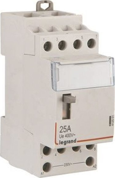 Kontaktor Legrand 004148, 25A, spiralë 230V, 4N/O, gri