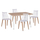 Set tavolina me karrige 5-pjesësh HM11024.01 120×70×76,5 cm, bardhë