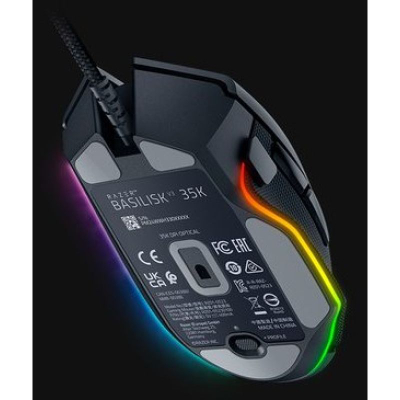 Maus gaming Razer Basilisk V3 35K, optik, me kabllo, me drita RGB, ngjyrë e zezë