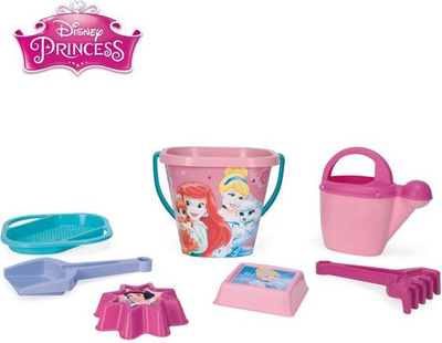 Set lodrash me rërë Princess, 7 pjesë, 28x19cm, me ngjyra