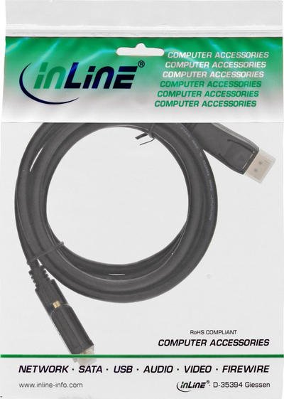 Kabllo InLine DisplayPort në DVI-D, 1.5m, e zezë