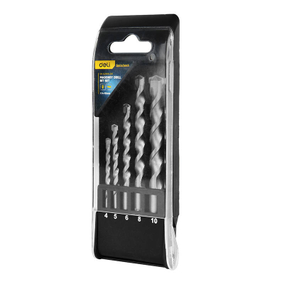 Set frezash murature Deli Drill G8, 4-10mm, 5 copë, gri