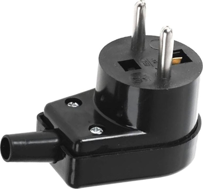Prizë këndore 16A 250V IP20, me tokëzim, e zezë