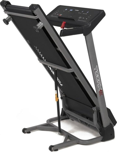Tapet vrapimi Toorx MOTION-PLUS, 14 km/orë, pjerrësi 12%, i zi gri