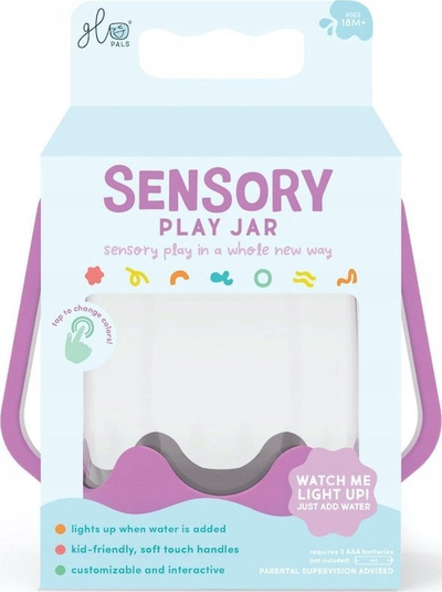 Kavanoz loje shqisore Glo Pals Sensory Play Jar, me drita LED, lejla