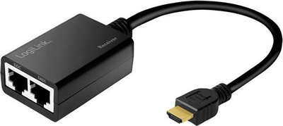Set zgjatës HDMI LogiLink HD0021, mbi LAN, 30 m, i zi