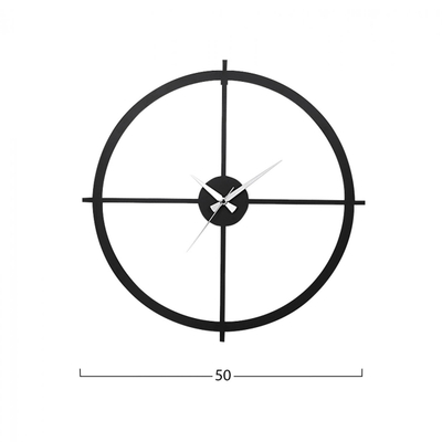 Orë muri metalike Ø50 cm (HM7450), zezë
