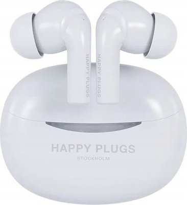 Kufje true wireless Happy Plugs Joy Pro, Bluetooth 5.3, me mbytje zhurme, të bardha
