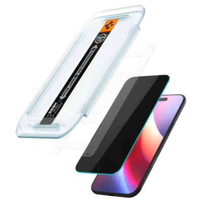 Xham mbrojtës Spigen Glas.tR EZ-FIT, Privacy, 2 copë, për iPhone 17 Air Pro, i zi