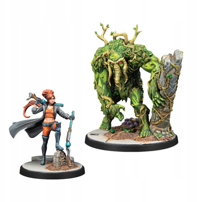 Lojë me miniatura Atomic Mass Games Marvel Crisis Protocol, Elsa Bloodstone dhe Man Thing, zgjerim, shumëngjyrëshe