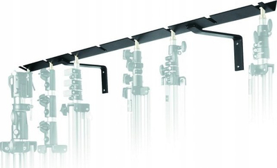 Mbajtëse muri për stativë Manfrotto Stand Holder, deri 8 stativë, çelik, e zezë