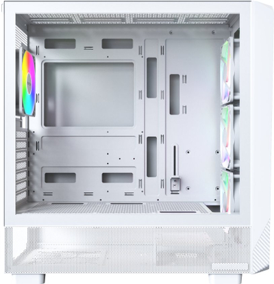Kase PC Montech X5, Mid Tower, 4 ventillatorë ARGB, e bardhë