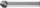 Freze gropimi PFERD KES 25202132, 12.4mm, HSS, metalik
