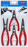 Set pincetash circlip Knipex KX002003SB, 4 copë, çelik krom vanadium, doreza të kuqe