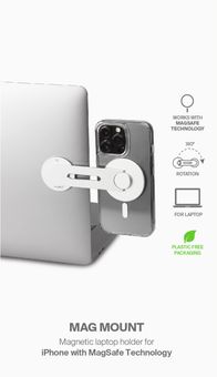 Mbajtëse për telegon Puro Continuity, MagSafe, për MacBook ose laptop, e argjendtë