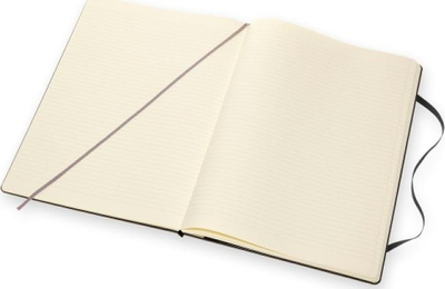 Bllok shënimesh Moleskine me kapak të fortë QP110, A4, me vija, i zi