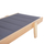 Karrige plazhi Milos prej hiri 204x65x31,5-92,5Hcm (HM10650.02), gri