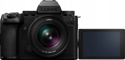 Aparat fotografik Panasonic Lumix DC-S5 Mark IIx, Full Frame, me lentë Lumix S 50mm f/1.8, i zi
