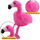 Varëse çelësash Flamingo Plush, 12cm, dekorim me pelush, rozë