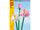 Lodra LEGO Lotus Flowers 40647, set dekorativ, 2 lule dhe 1 syth, roze dhe e bardhë