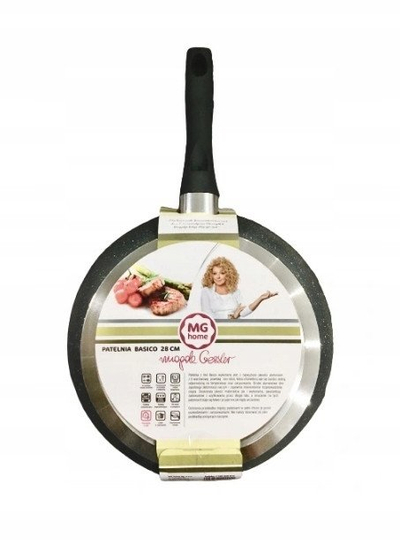 Традиционален тиган MG Home Basico, 28 cm, нелеплива облога, црн