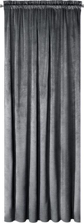 Perde kadife Eurofirany Drape 386719, 140x270cm, poliester, grafit