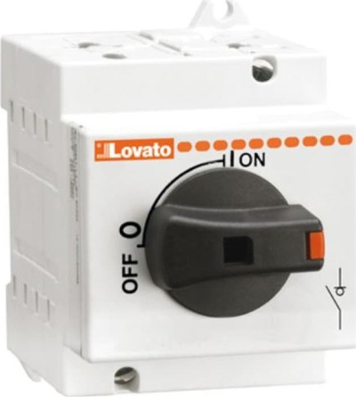 Çelës izolues Lovato, 2 pole, 16–25A, i bardhë